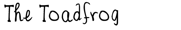 The Toadfrog font preview